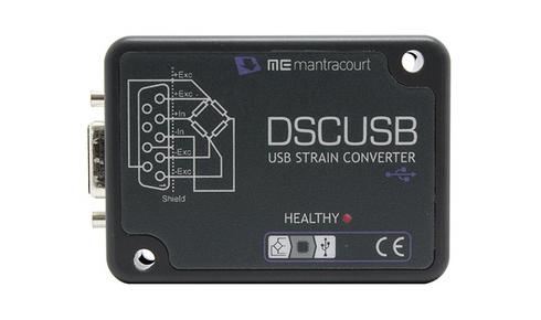 DSCUSB Compact Load Cell to USB Converter. For converting a strain gauge sensor input to a digital USB output