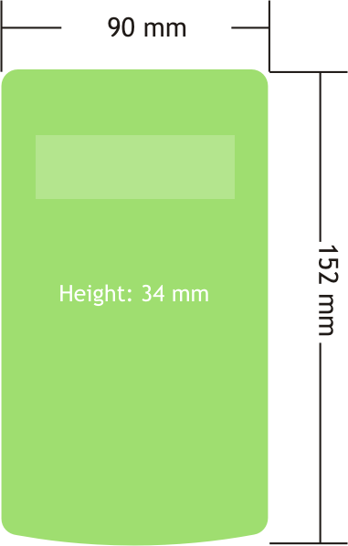 Radio telemetry advanced handheld display dimensions