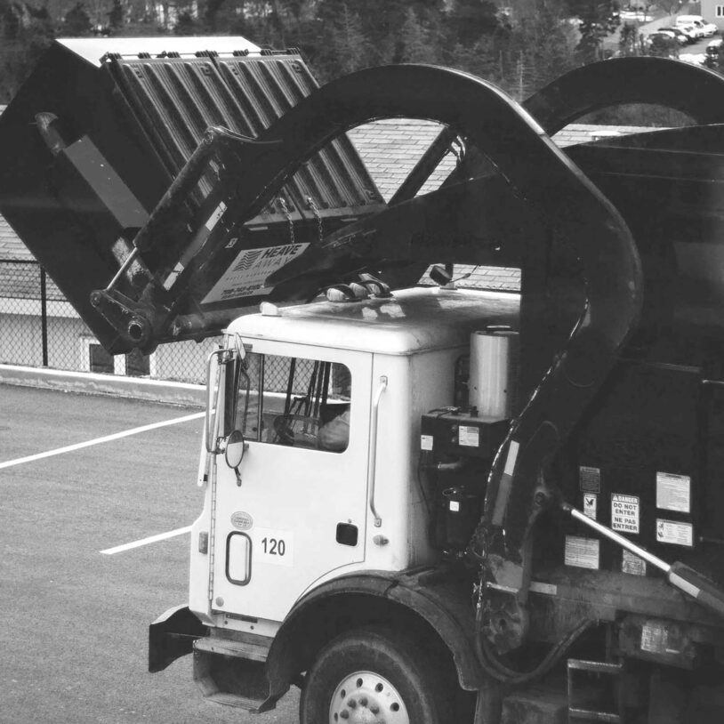 Image of refuse vehicle to represent the Waste Industry and Industries