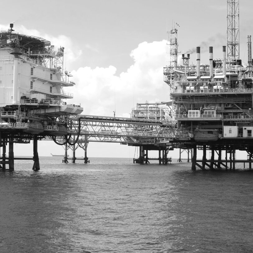 Image of offshore oil rigs to represent Marine Industry and Industries